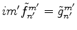 $ im' \tilde{f}_{n'}^{m'}
= \tilde{g}_{n'}^{m'} $