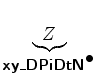 $\displaystyle \underbrace{ Z }_{ \mbox{{\cmssbx xy\_DPiDtN}}^{\mbox{$\bullet$}} }$