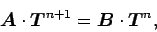 \begin{displaymath}
\Dvect{A}\cdot \Dvect{T}^{n+1} = \Dvect{B}\cdot \Dvect{T}^{n},
\end{displaymath}