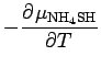 $\displaystyle - \DP{\mu_{\rm NH_4SH}}{T}$