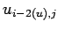 $\displaystyle u _{i-2(u),j}$