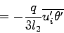 \begin{displaymath}
= -\frac{q}{3l_{2}}\overline{u^{\prime}_{i}\theta^{\prime} }
\end{displaymath}