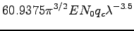 $\displaystyle 60.9375 \pi^{3/2} E N_{0} q_{c} \lambda ^{-3.5}$