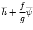 $\displaystyle \overline{h} + \frac{f}{g}\overline{\psi}$