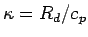 $ \kappa=R_{d}/c_p$