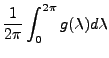 $\displaystyle \frac{1}{2\pi} \int_0^{2\pi} g(\lambda) d \lambda$