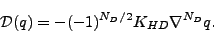 \begin{displaymath}
{\cal D}(q) = - (-1)^{N_D/2} K_{HD} \nabla^{N_D} q .
\end{displaymath}