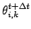 $\displaystyle \theta_{i,k}^{t + \Delta t}$