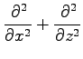 $\displaystyle \DP[2]{}{x} + \DP[2]{}{z}$