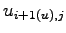 $\displaystyle u _{i+1(u),j}$