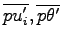 $\overline{pu^{\prime}_{i}}, \overline{p\theta^{\prime} }$