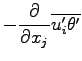 $\displaystyle - \DP{}{x_{j}} \overline{u_{i}^{\prime} \theta^{\prime}}$