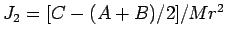 $J_{2}=[C-(A+B)/2]/Mr^{2}$