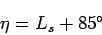 \begin{displaymath}
\eta = L_s + 85^{\circ}
\end{displaymath}